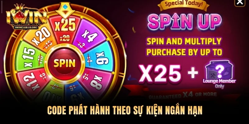 Code phát hành theo sự kiện ngắn hạn